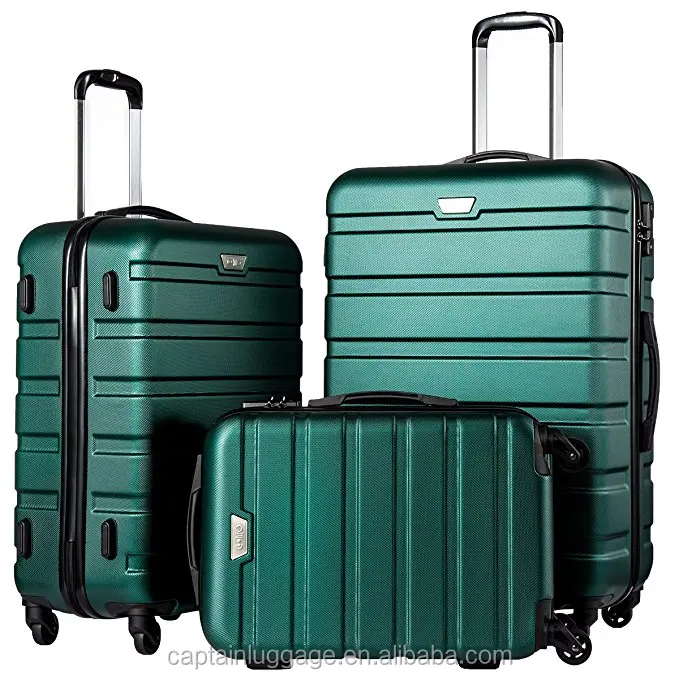 hot sale abs travel trolley suitcase , 3 pcs travel custom luggage set