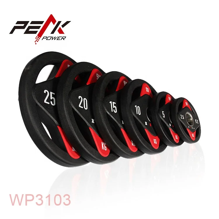 PeakPower 4 держатель Полиуретановое Оборудование для тренажерного зала полиуретановая пластина для тяжелой атлетики силовой тренировки