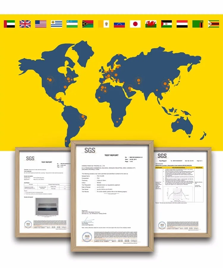manufacturer 5mm soundproof SPC flooring with IXPE 1.5mmSPC vinilico piso  de vinyl flooring