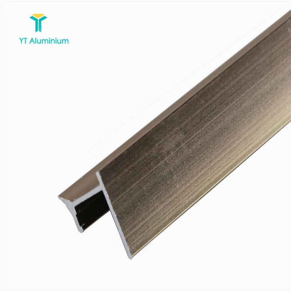 Satin Nickel-Brushed Aluminium Laminate Flooring Trims Square Edging Transition Strip