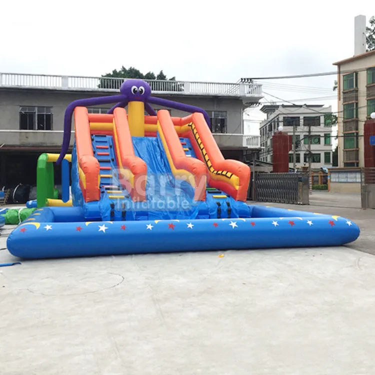 Commercial use octopus sea world equipment mobile slide water park