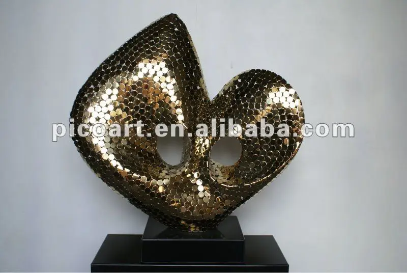 Stainless steel ship, art crafts sculptures design for art project