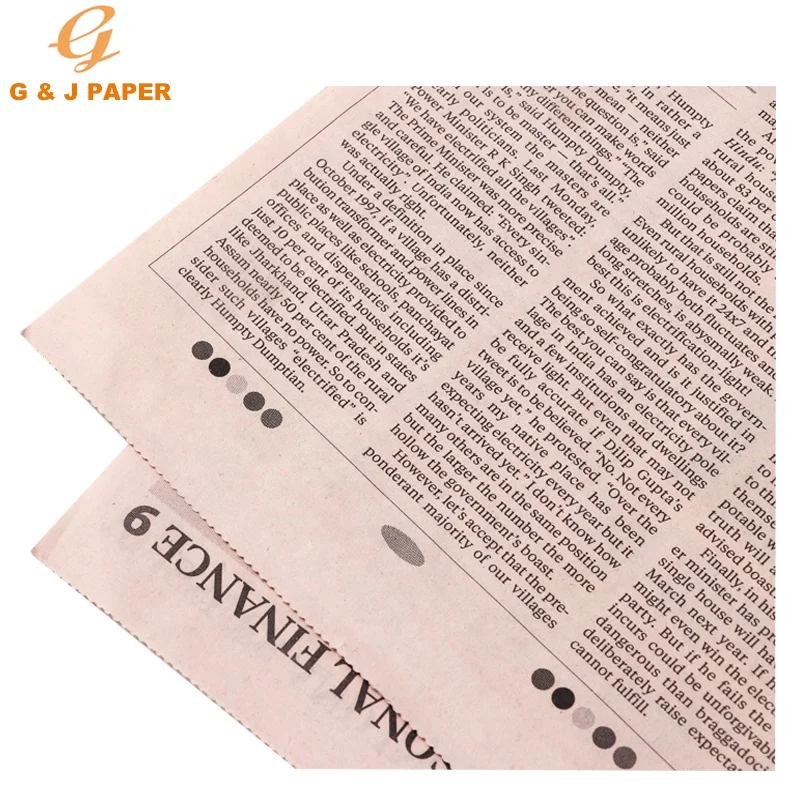 
China Manufacturer Blank Plain Newsprint Sheets Packing 