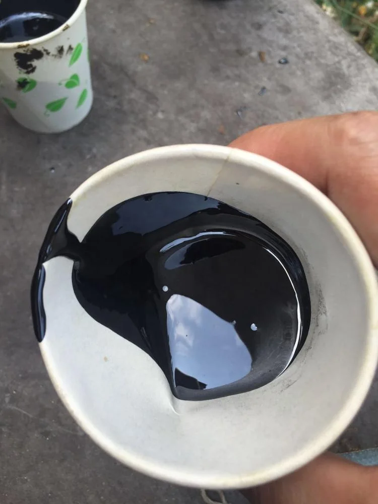 Черная угольная смола необработанная