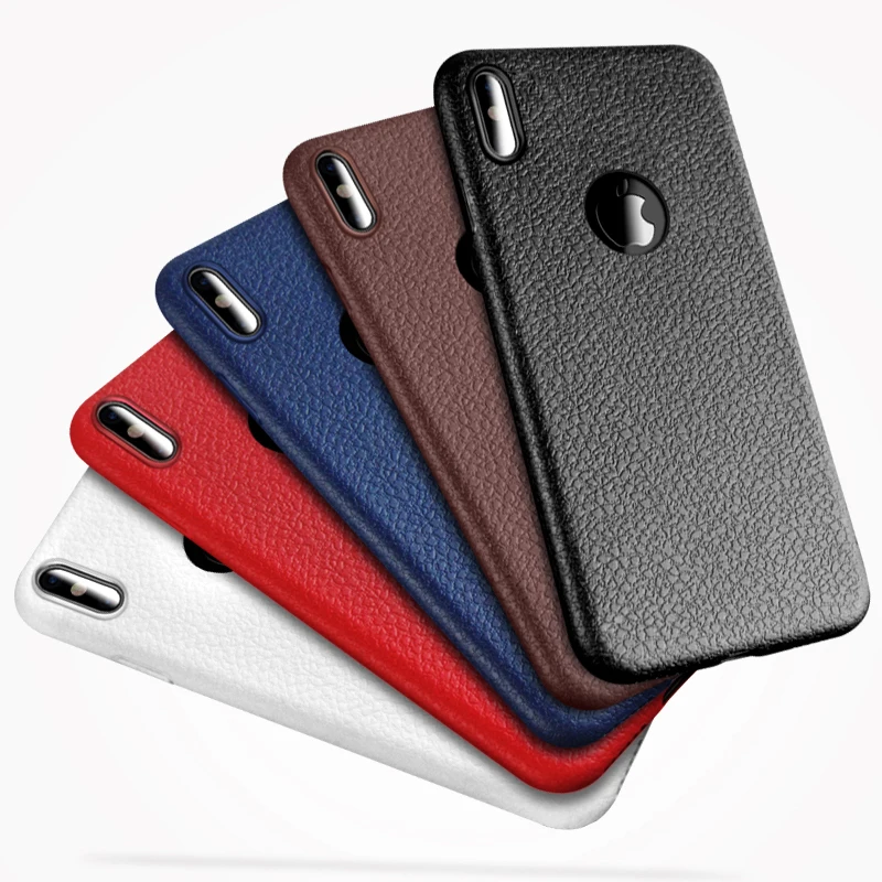 
Newest tpu case for iPhone X cell phone case leather grain wholesale shop 