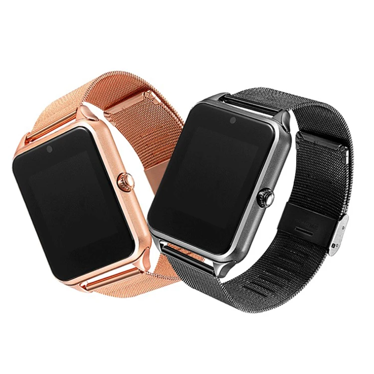 Cheap z60 smart watch stainless steel touch screen with camera sim card