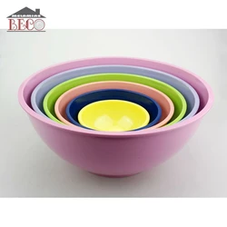 Large round melamine fruit plastic salad bowl with lids