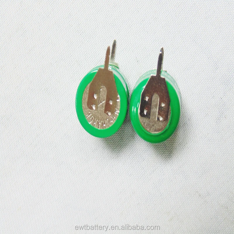 3.6V 40mAh nimh rechargeable button coin cell battery