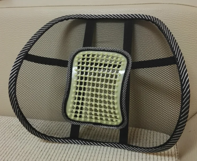 Car Seat Office Chair  Massage Back Lumbar Support Mesh Cushion Pad Black