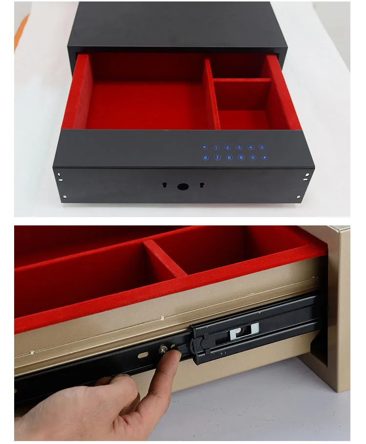home office small wardrobe hidden password 19 inch 480mm touch screen panel safe drawer