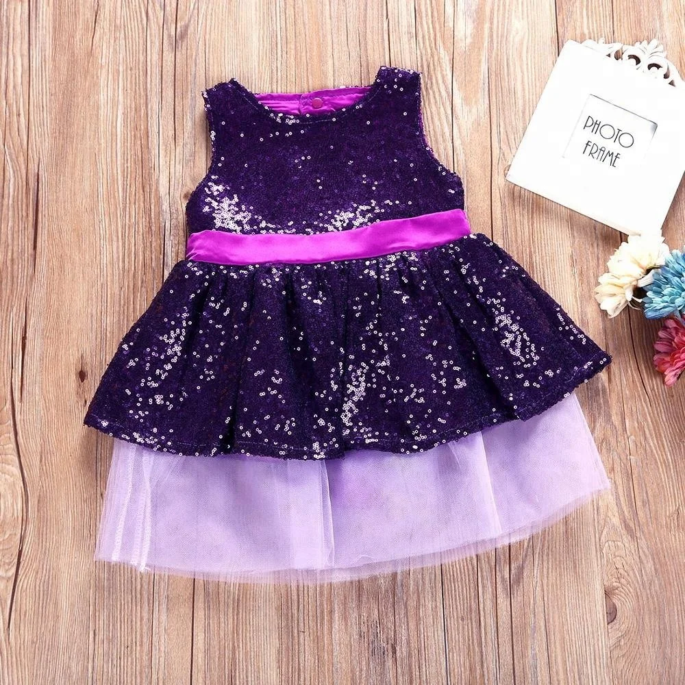 2019 baby girl party wear sequin dress little kids evening dress