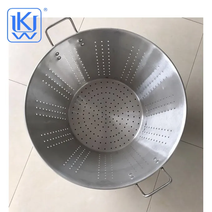 UKW Kitchenwares Double Ears Design Stainless Steel Colander Strainer Basket