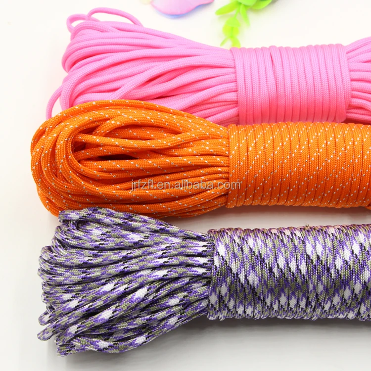 Outdoor parachute cord lanyard/7 strands core 550 paracord survival rope