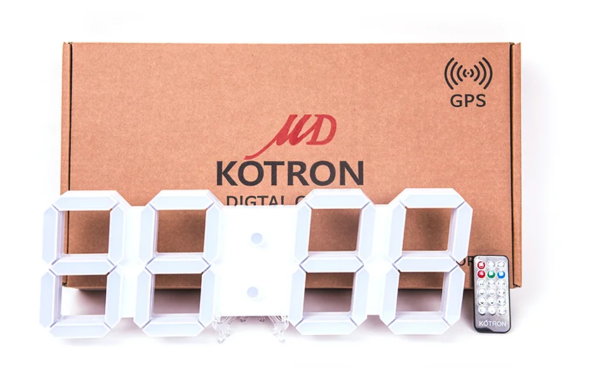  Display Brightness Levels Watches Nightlight S 3D LED Wall Clock Snooze Home