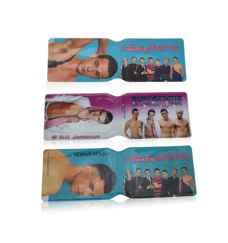 Чехол для бейджа с именем удостоверения личности полноцветный держатель карт из ПВХ двумя прозрачными карманами внутри