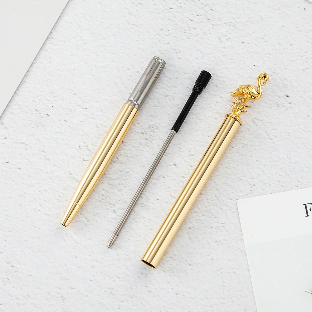 Promotion Gift with Custom Logo Hot Seller Ins Bird Fashion and Cute Flamingo Top Bird Metal Ballpoint Pen