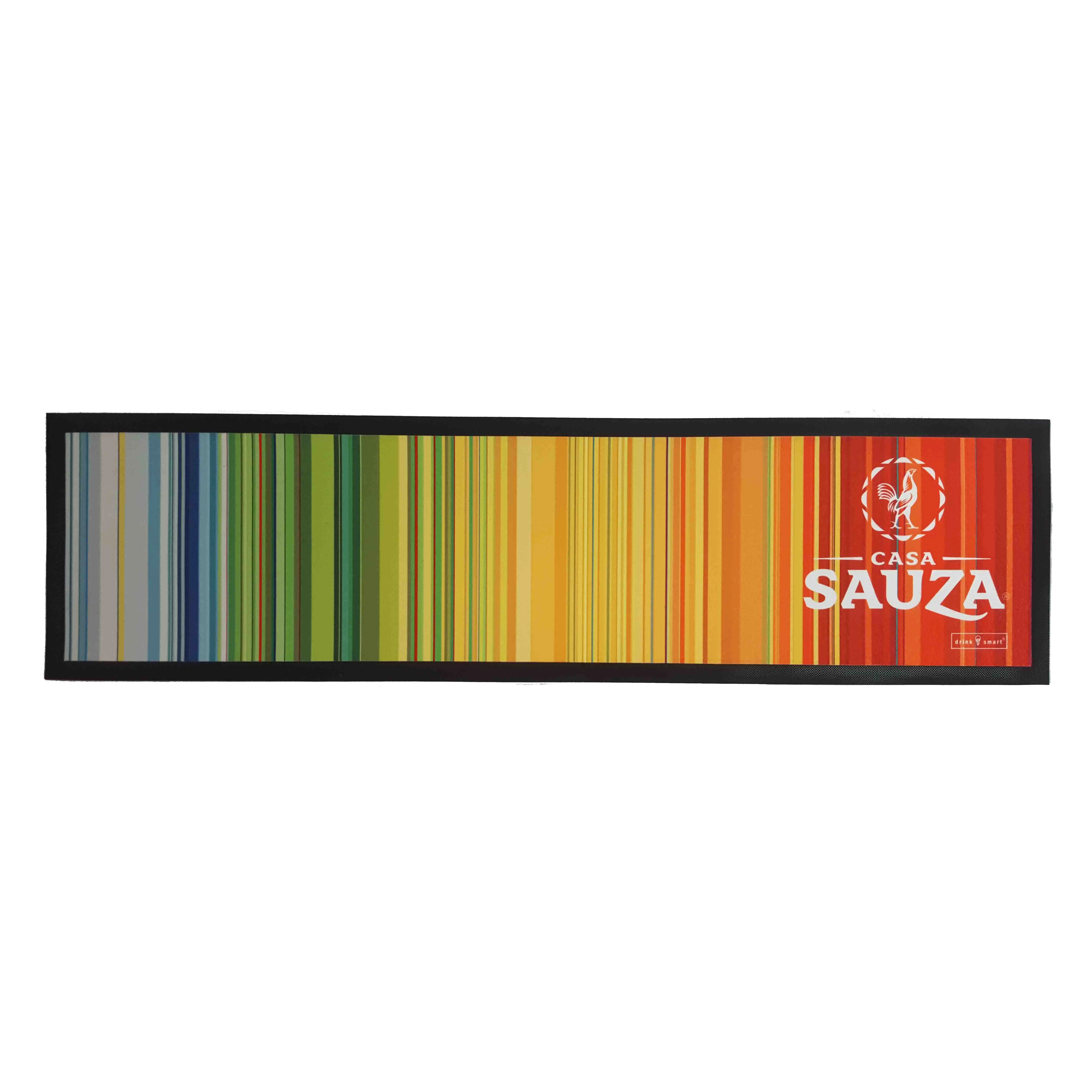 custom branded logo promotion printed rubber bar counter drinking mat bar mat gift beverage manufacture glass bar runner mat