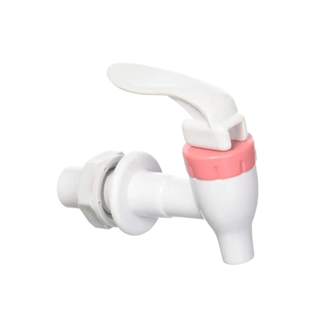 
Home Pink White Plastic Push Handle for Water Dispenser Tap Faucet 