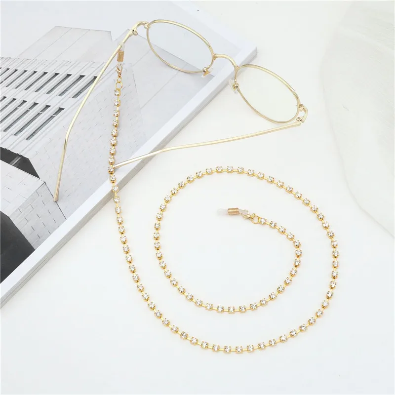 custom glasses safety strap rhinestone sunglasses chain eyeglass holder necklace