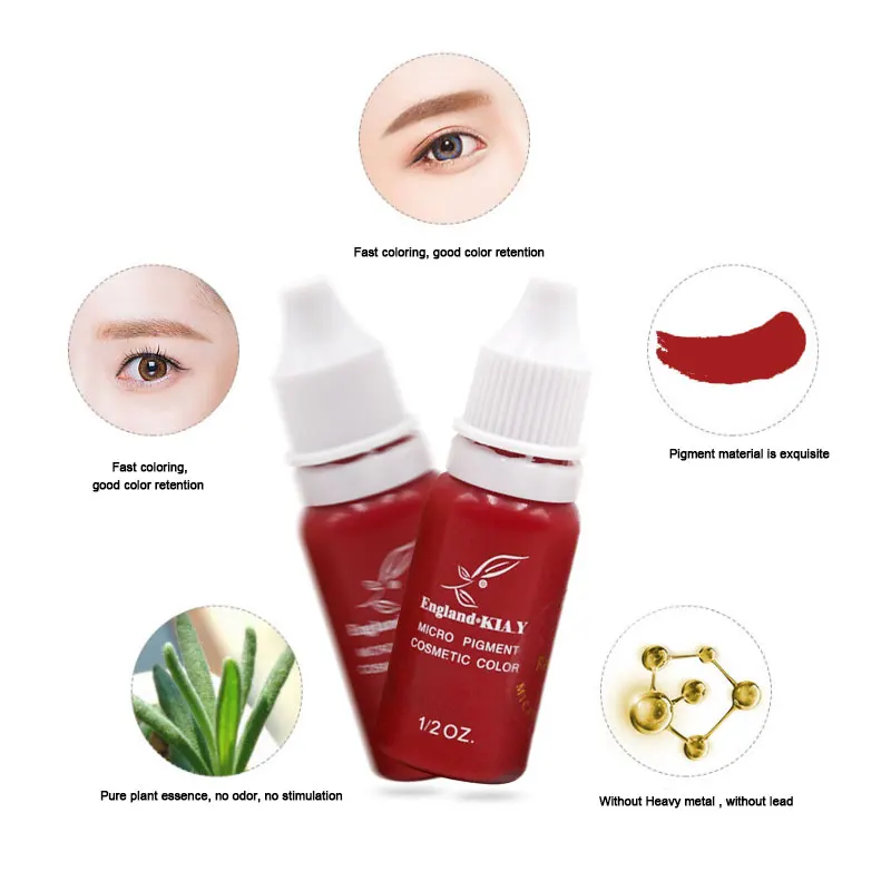 Kiay 1/2 oz eyebrow tattoo ink lip permanent makeup ink