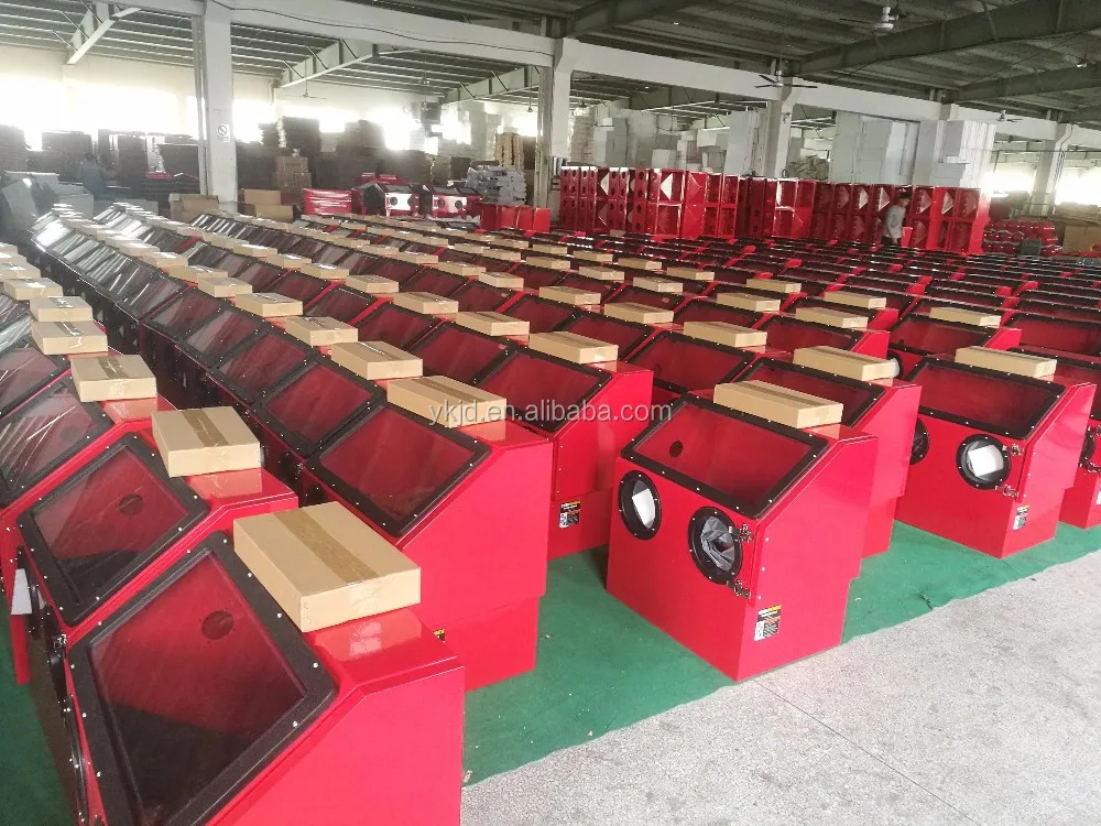 100L Box Type Small Sand Blasting Machine Derusting Automatic Drum Sandblaster Machine Sablage