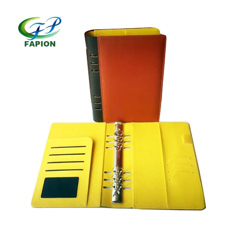 
faux leather 3 ringbinder a5 notebook 