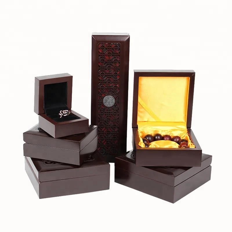 Custom Logo MDF Wooden Box Jewelry Packaging Boxes