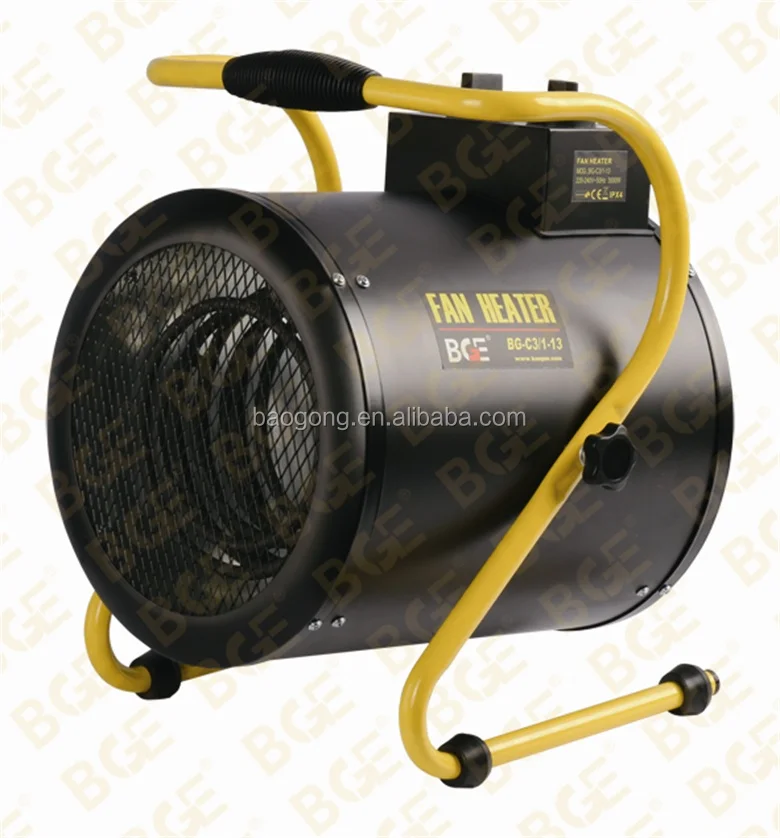 3KW Electric Industrial Fan Heater Space Mini Heaters for Greenhouse Workplace Farm Home