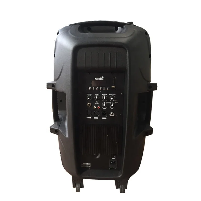 Trolley speaker portable with wheels economical 15 pa ABS speaker