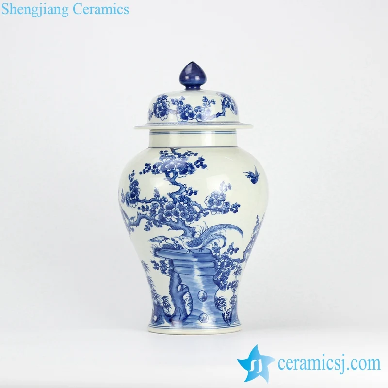 Beautiful low price flower pattern temple jar
