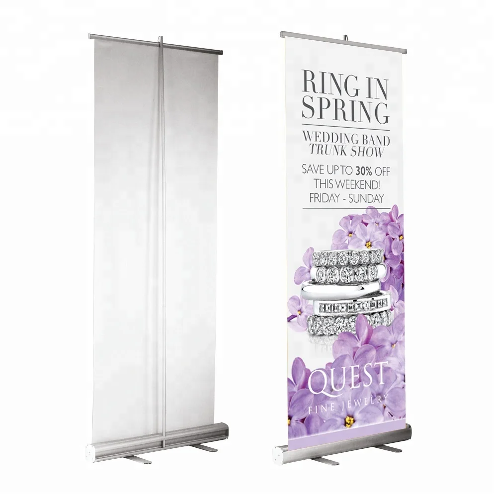 
Economy Roll Up Banner Stand Roll Screen Banner Stand Pull Up Display Stand 