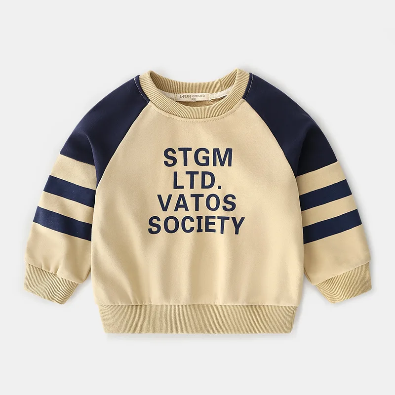 
2019 autumn new boy sweater children wear cotton shirt children wash soft round neck collar clothes 