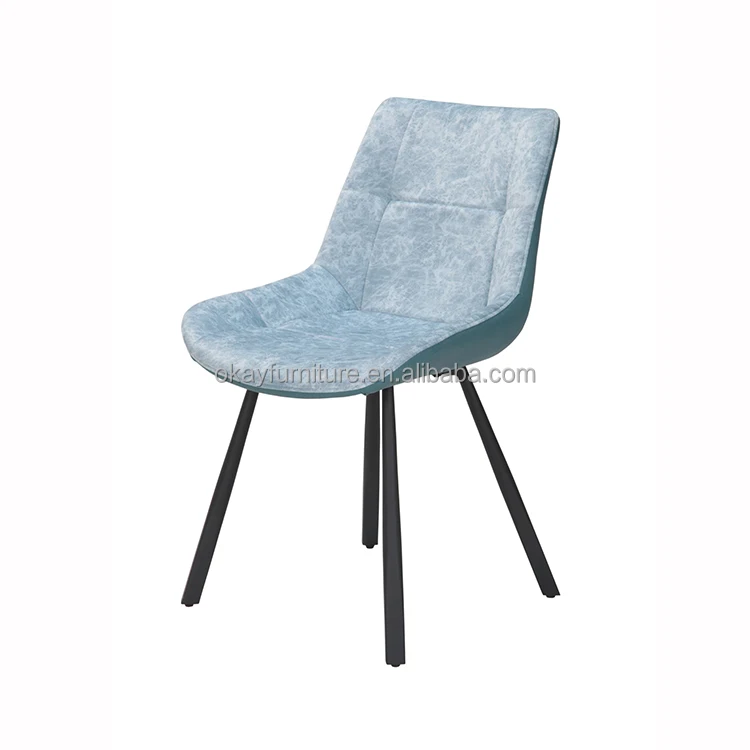 fabric black legs modern dining room chair metal leg chair
