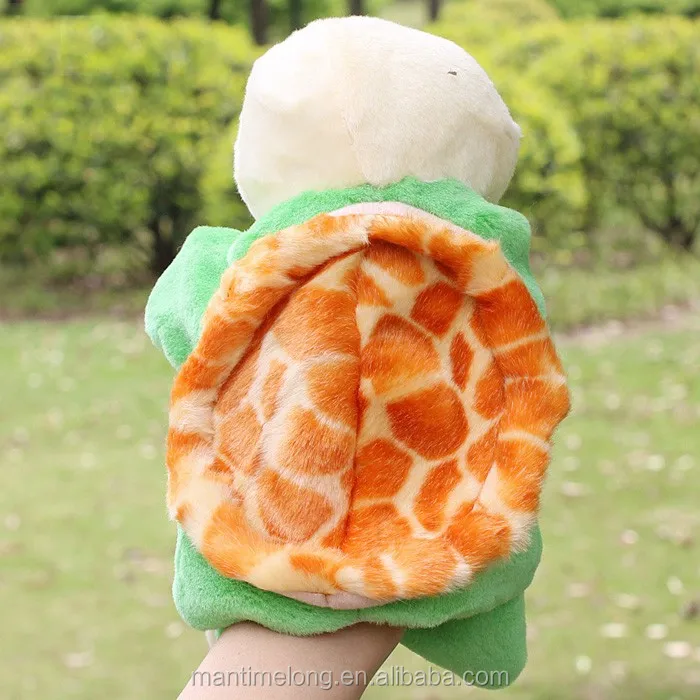 Tortoise Shape Plush Toy Puppet Animal Hand Puppet Doll Finger Puppet