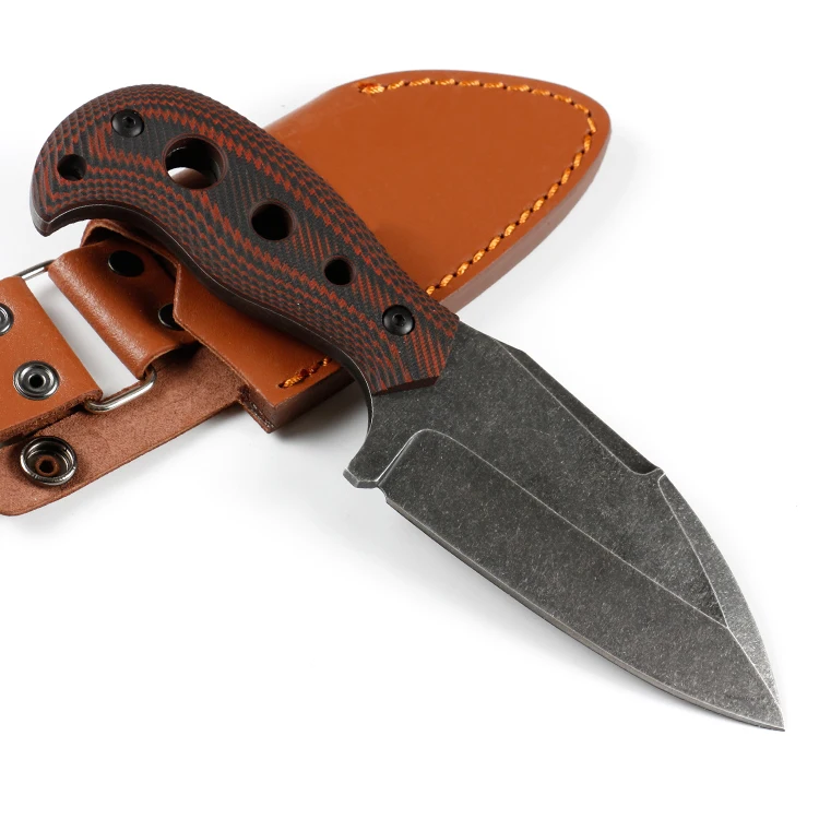 
9CR18MOV stainless steel fixed blade knife hunting survival knife with G10 handle 