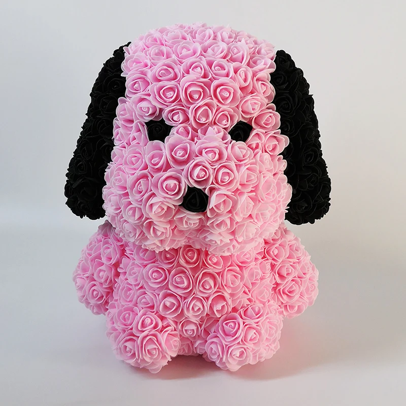 The cheapest Christmas lovely flower teddy bear from rose for best wishes gift wholesale