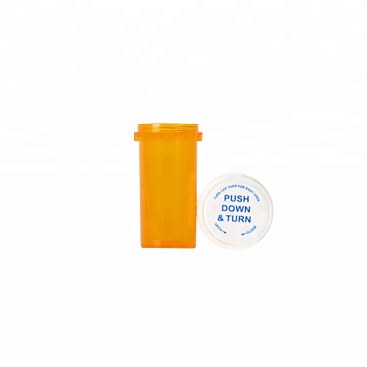 13dr Plastic PP  Medical Vials reversible Amber Medicine Bottle
