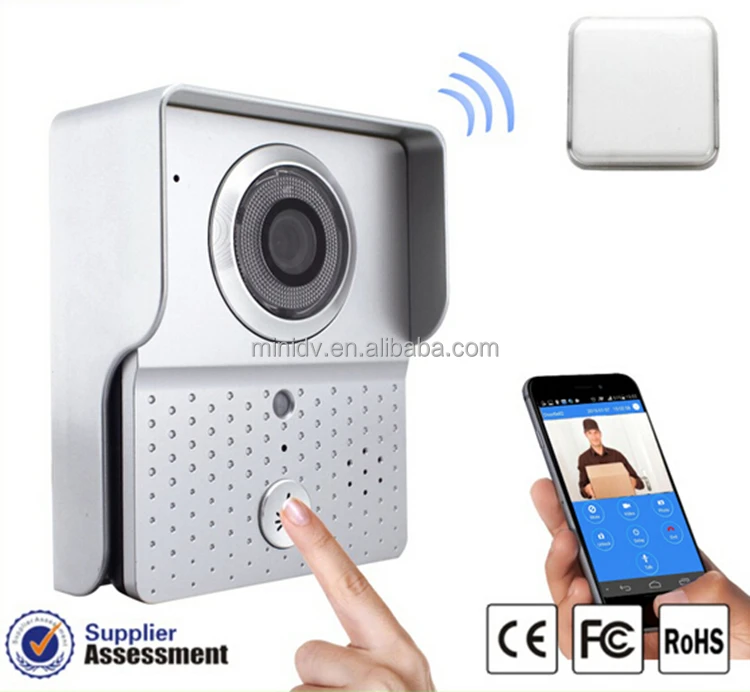 
NEW Wireless WiFi Video Door Phone Intercom IP Camera Kit with Wireless Indoor Sound Bell Support Android IOS Devices <span style=