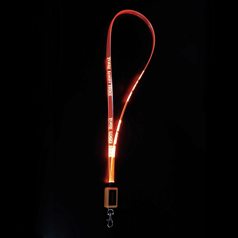 Promotional Lighting flashing LED Lanyard Luminous Lanyards Glowing LED Necklace