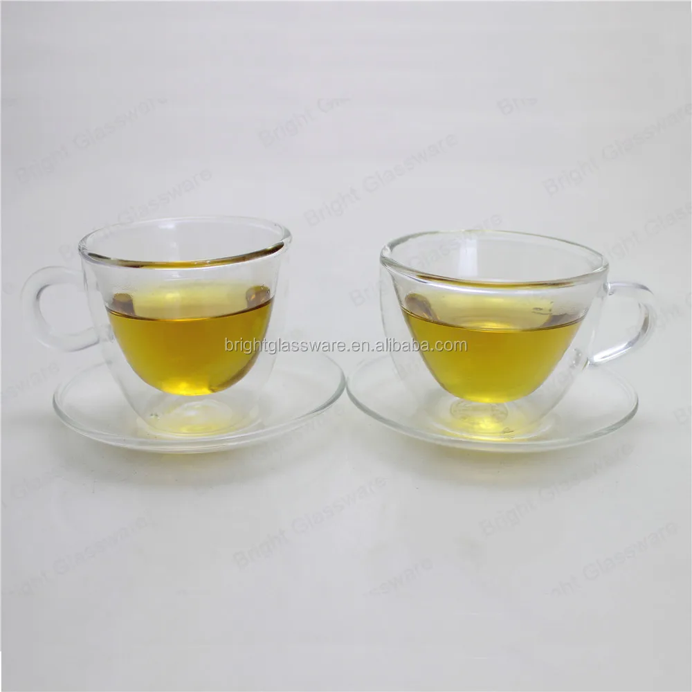 Small Double Wall Glass Espresso Cup, Glass Coffee Cup, Tea Set Glass