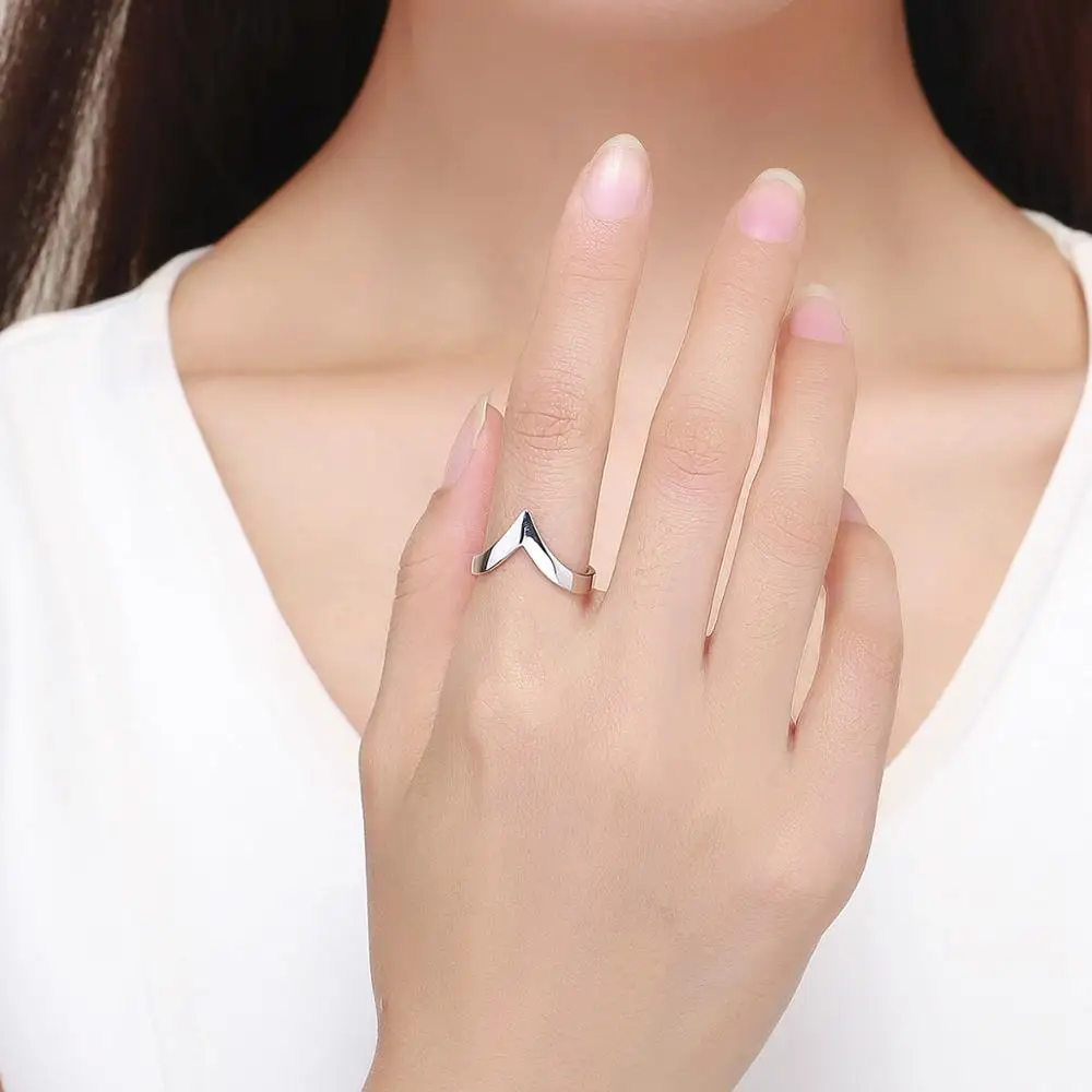 Wholesale Love Ring 925 Sterling Silver Plated Platinum Open Ring Jewelry