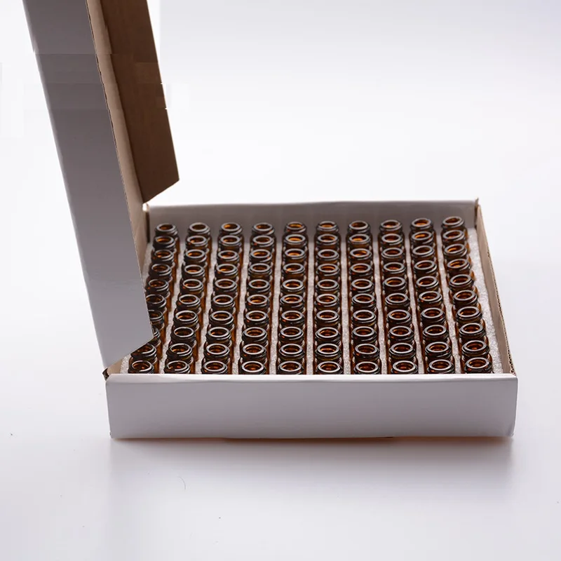 5/8 dram 2ml 1ml 3ml amber glass vial free Perfume Sample Vials with black screw lid/2ml glass vial