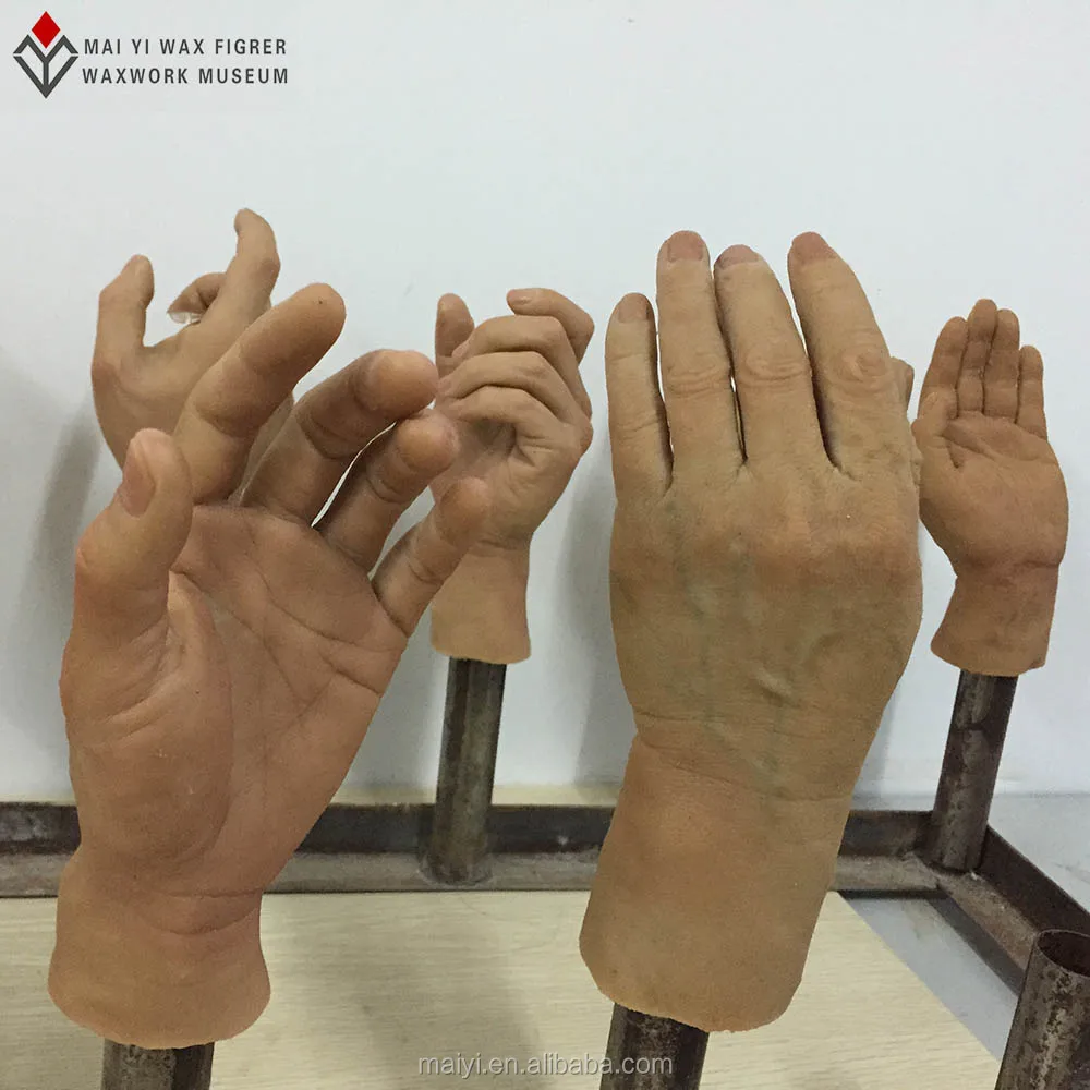 artificial silicone hands used for props