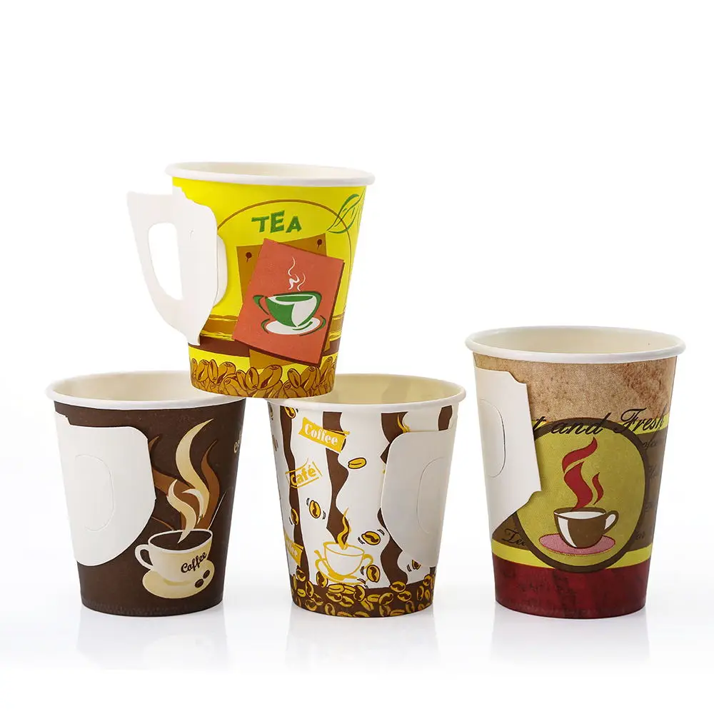 
New Design Fashion Style Single Wall Disposable Paper Cup 7 Oz Wholesale Manufacture Printed Logo 