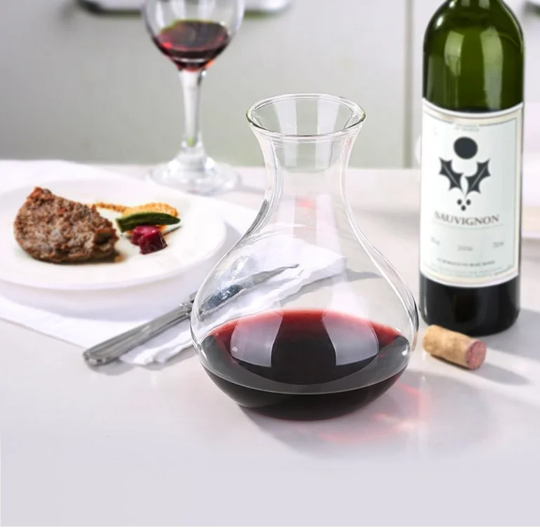 Wholesale 1000ML Carafe With Stainless Steel Lid Clear Borosilicate Glass Water Pitcher Juice  Jug