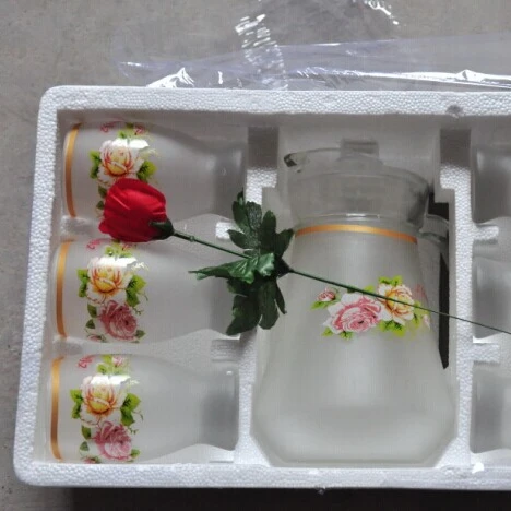 HAONAI стекло Лидер продаж KS-22-G хорошее качество 7 шт. стеклянный набор воды/стеклянный обеденный стол/стеклянный кувшин для воды