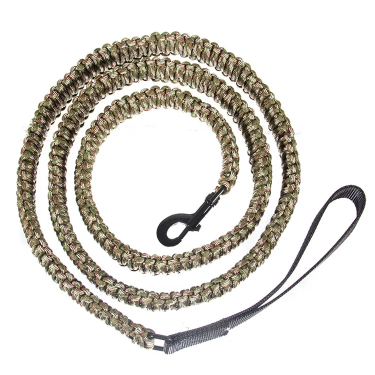 200cm Long Nylon adjustable paracord cotton rope dog leash nylon braided paracord dog leash retractable