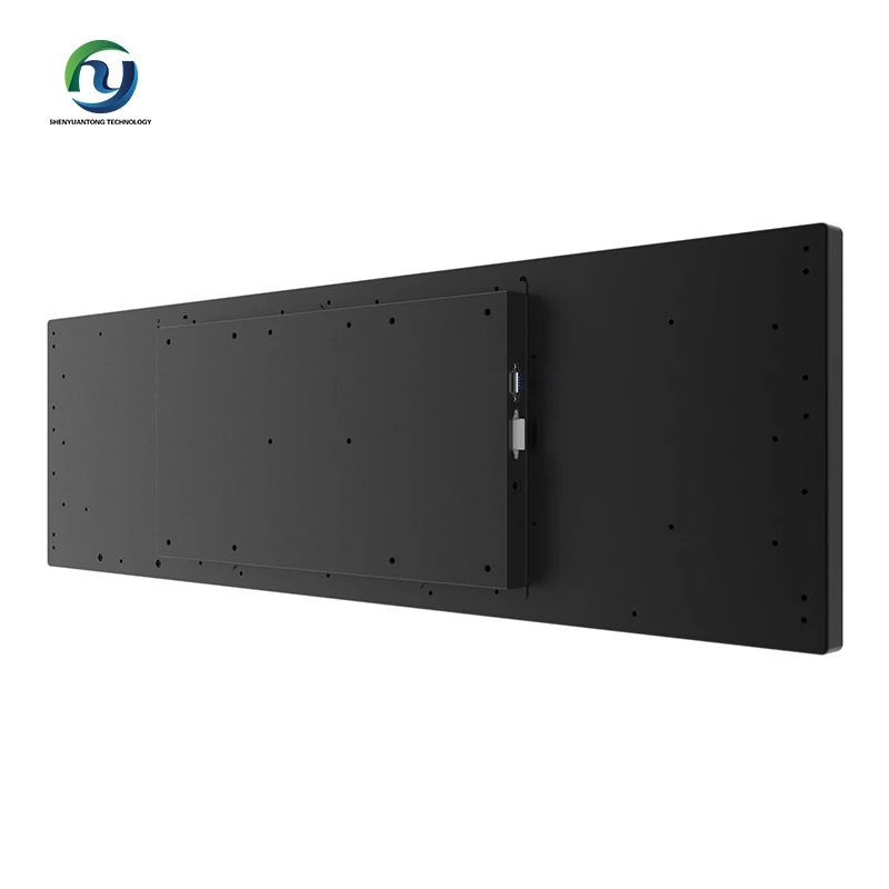 Top quality TN Mode pop advertising Stretched wall mount sunglasses displays cheap mobile lcd display wayfinding banner display