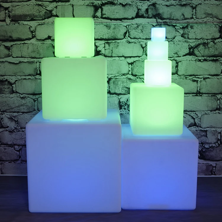 Outdoor Led Mood Cube Garden Seat