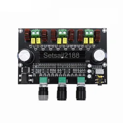 TPA3116D2 80 вт + 80 вт + 100 вт 2,1 канал TPA3116 цифровой усилитель мощности доска басовый сабвуфер усилитель модуль XH-M573